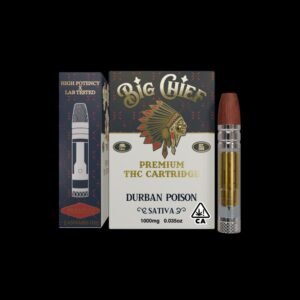 Big Chief Durban Poison 1G Cart (Sativa) – Strongest THC Vape