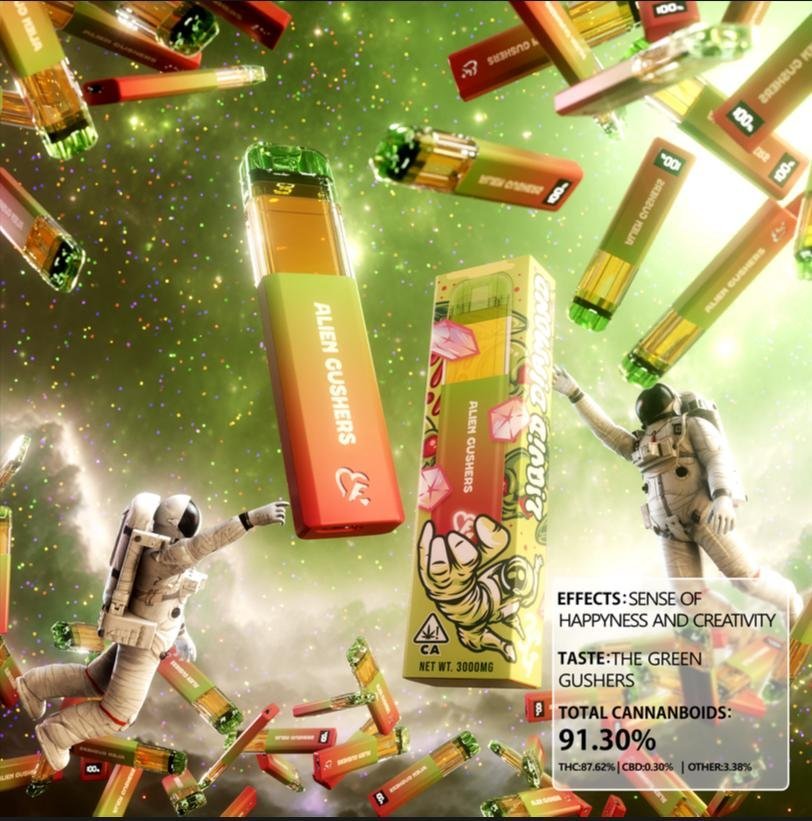 Favs 3G Alien Gushers 3G Disposable (Sativa) – Strongest THC Vape