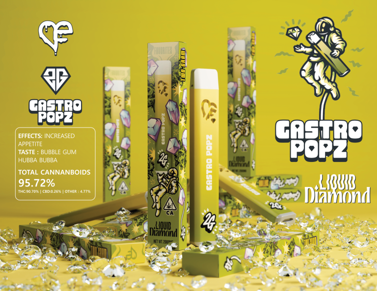Favs Castro Popz 2G Liquid Diamond β Strongest THC Vape