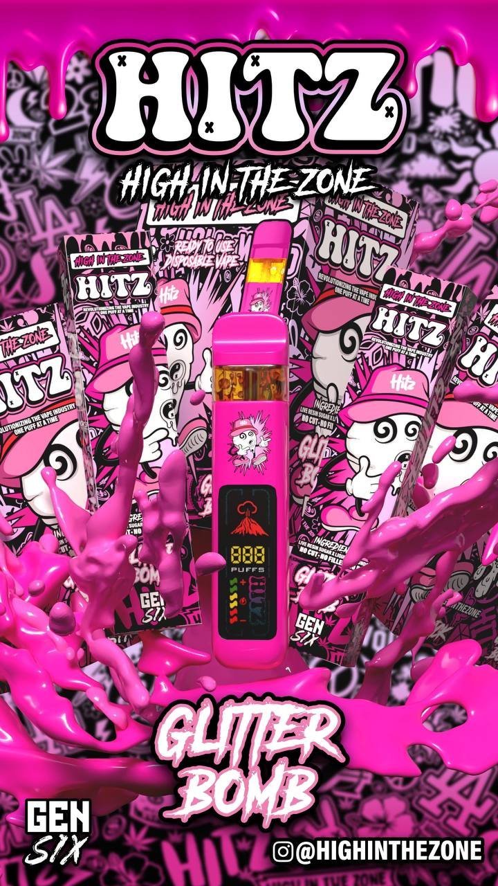 Hitz Gen 6 Glitter Bomb 2G Disposable – Strongest THC Vape