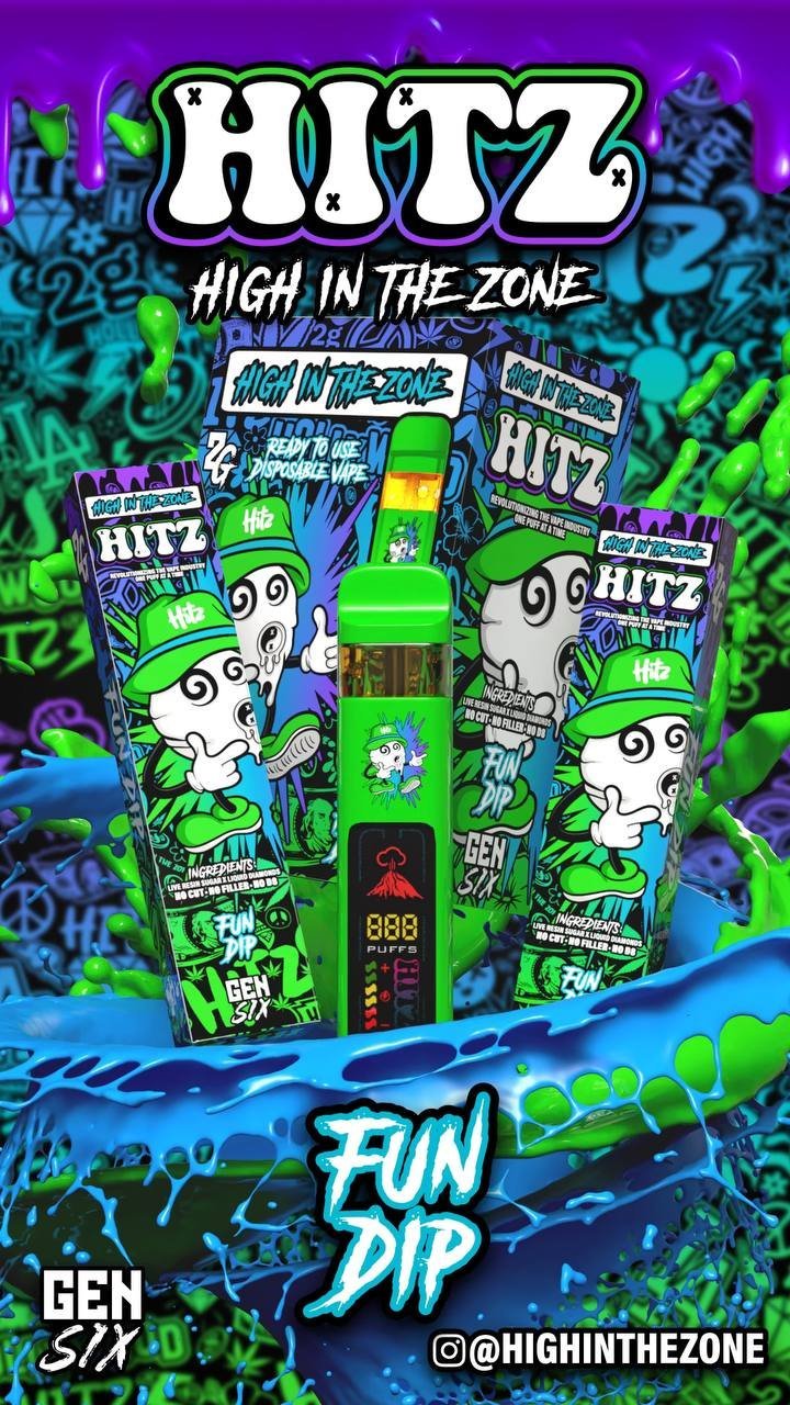 Hitz Gen 6 Fun Dip 2G Disposable – Strongest THC Vape