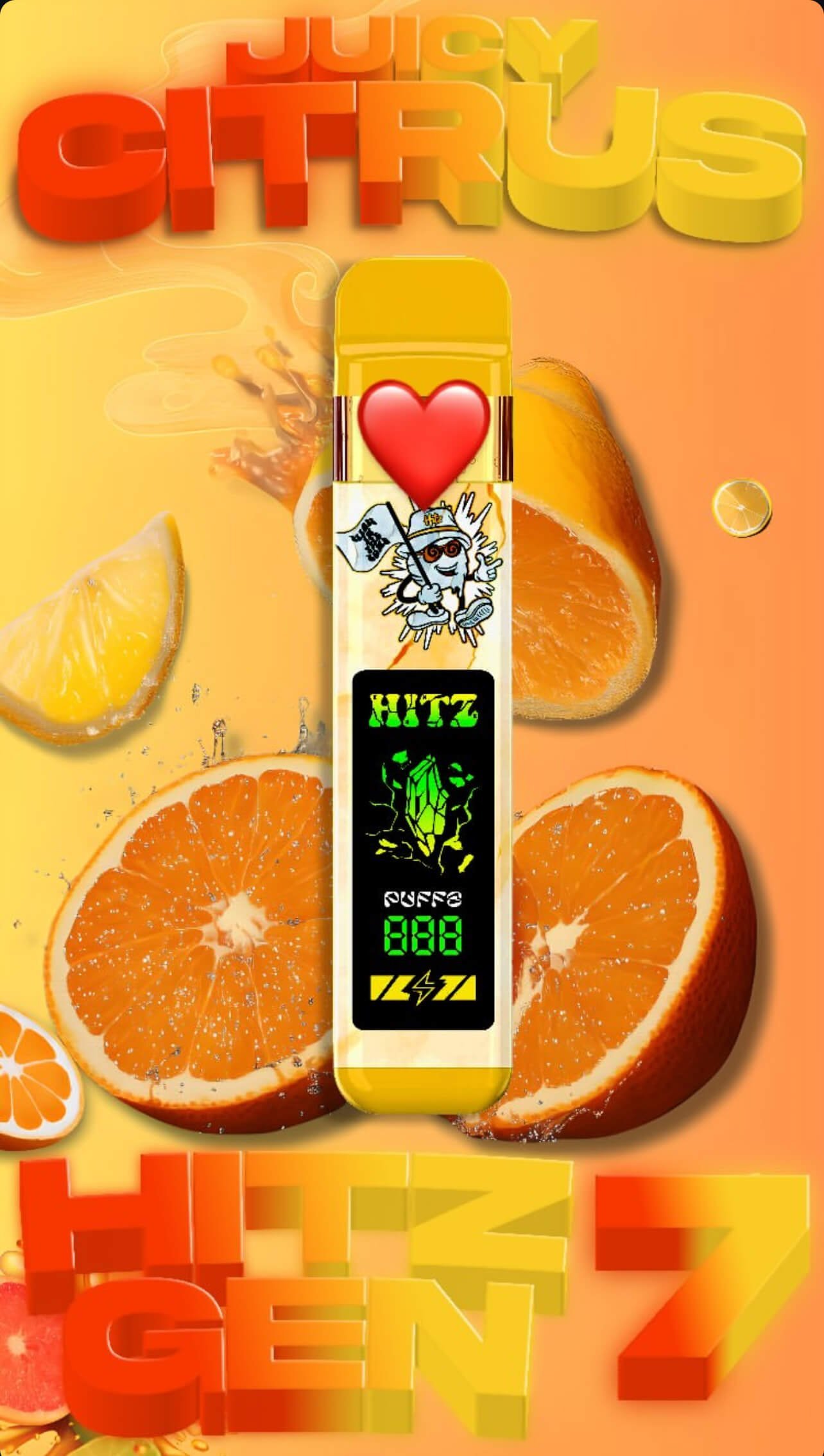 Hitz Gen 7 Juicy Citrus 2G Disposable – Strongest THC Vape