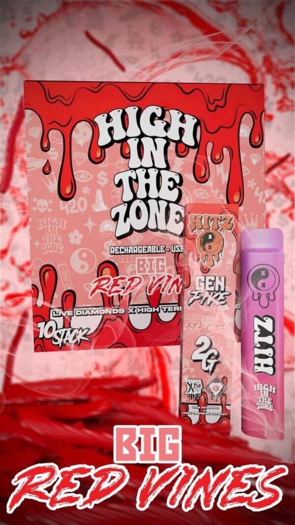 Hitz Liquid Diamonds Big Red Vines 2G Disposable – Strongest THC Vape