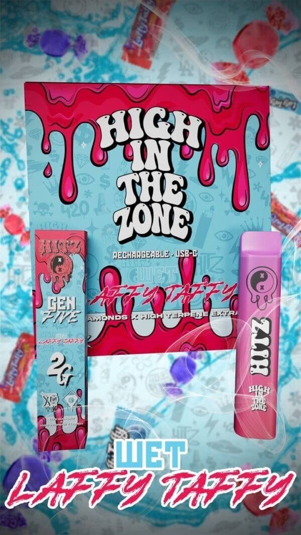 Hitz Liquid Diamonds Wet Laffy Taffy 2G Disposable – Strongest THC Vape