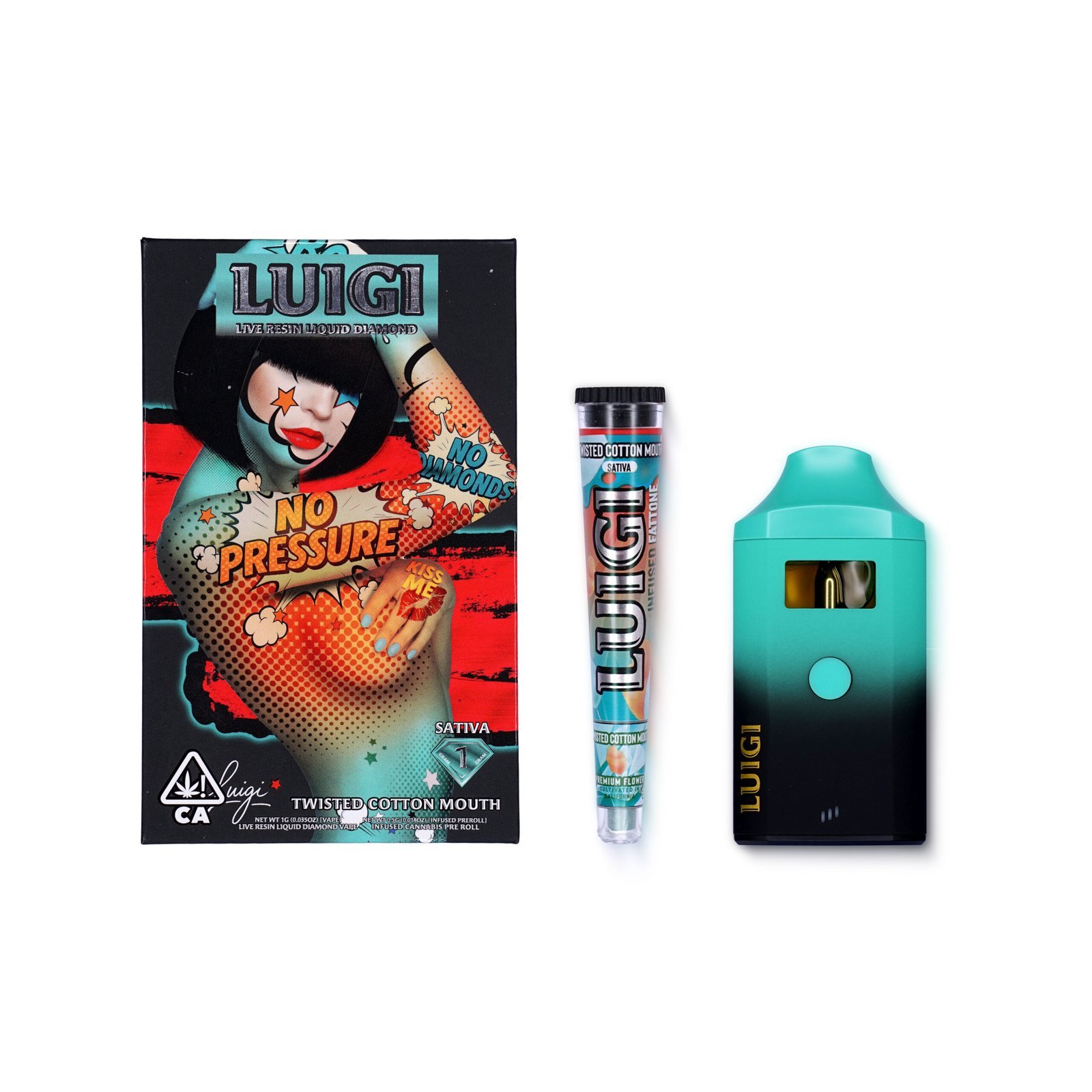 Luigi Series 2 Twisted Cotton Mouth 2G Disposable β Strongest THC Vape