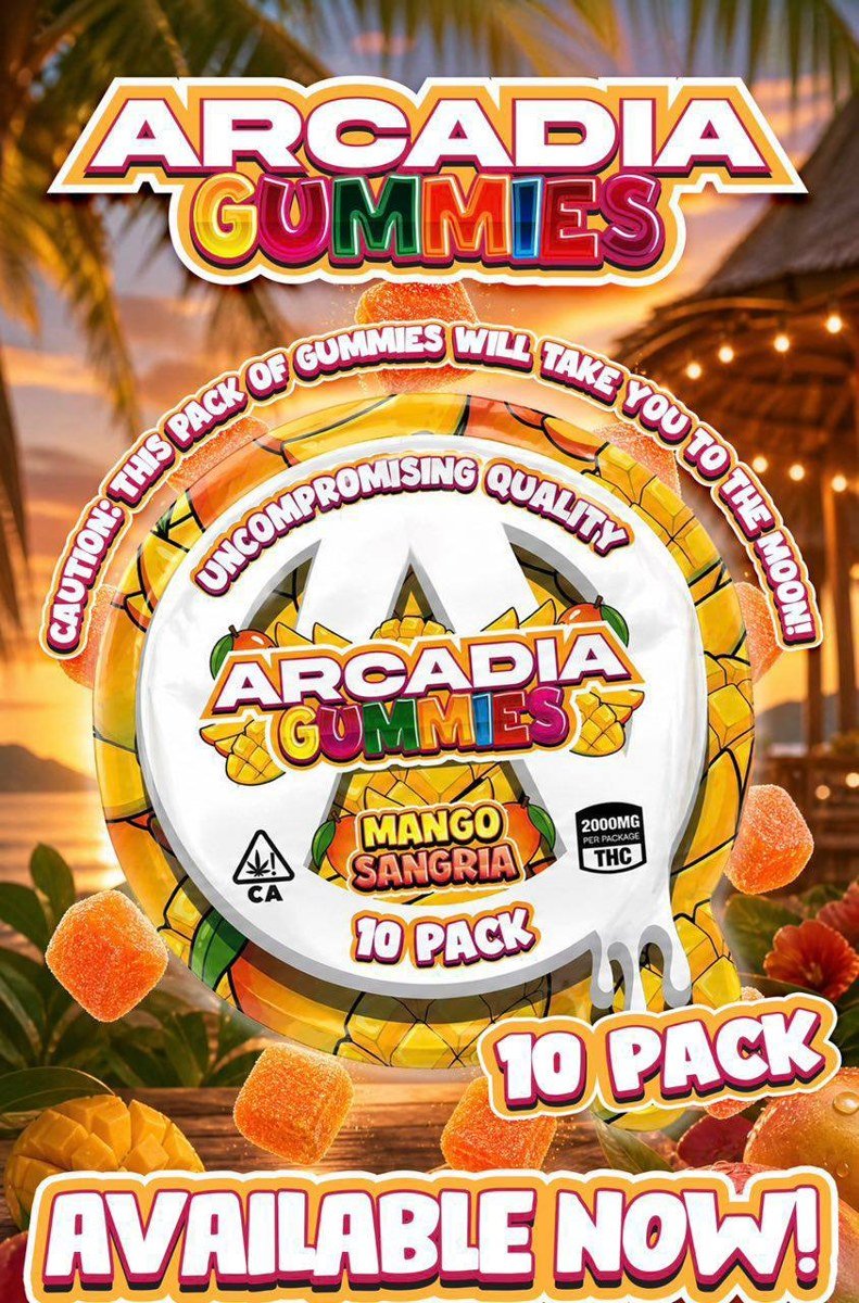 New Arcadia Gummies 2000MG 10 Pack – photo 3 – Strongest THC Vape