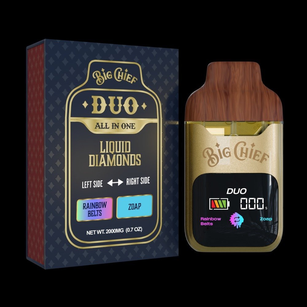 Big Chief Duo Rainbow Belts × Zoap 2G Duo Disposable – Strongest THC Vape