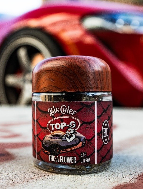 Big Chief Top G THCA Flower – 3.5G Jar – Strongest THC Vape