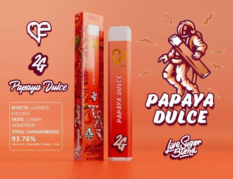 Favs Papaya Dulce 2G Live Resin β Strongest THC Vape