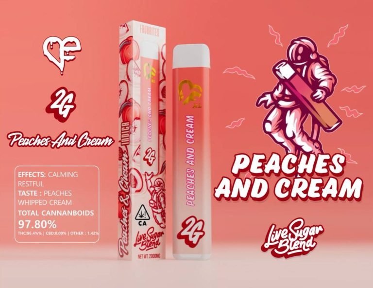 Favs Peaches And Cream 2G Live Resin – Strongest THC Vape