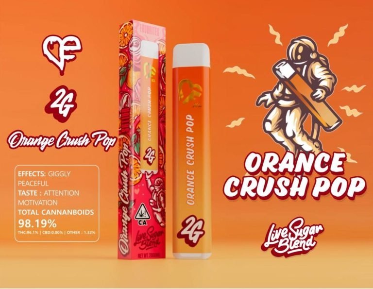 Favs Orange Crush Pop 2G Live Resin β Strongest THC Vape