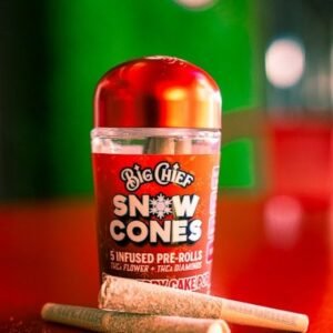 Big Chief Snow Cone Strawberry Cake Infused Pre-Rolls β 5 Pack β Strongest THC Vape